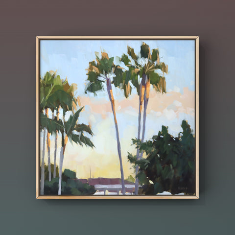 Santa Barbara palm tree painting 