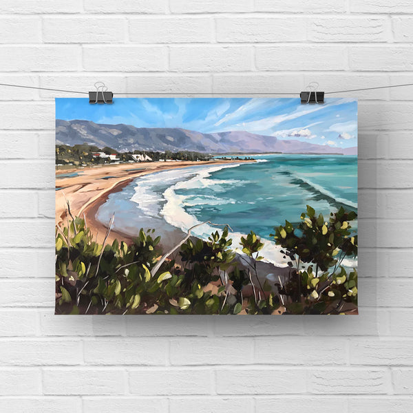Santa Barbara Shoreline - Paper Print