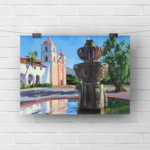 Mission Santa Barbara - Paper Print