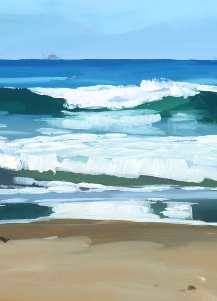 Waves in Carpinteria - 8x8