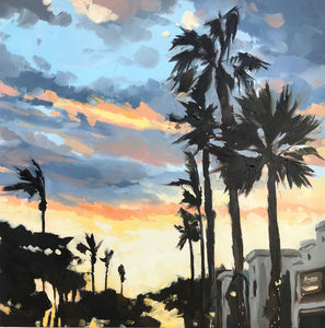 Commission Sunset Palms - 8x8