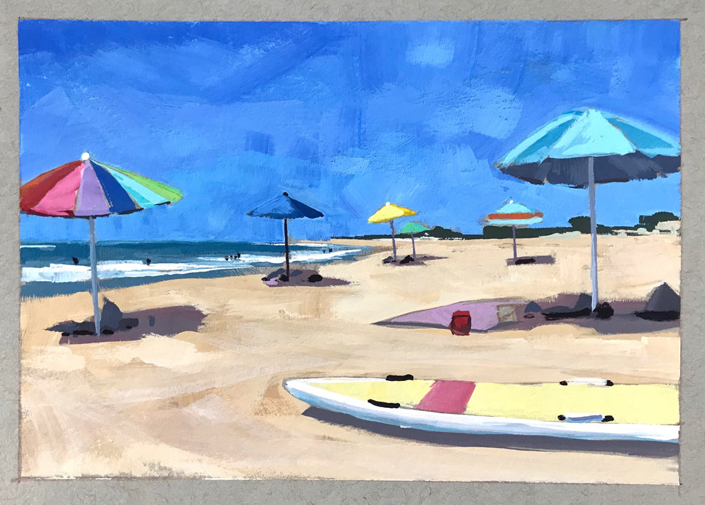 Summer Umbrellas - gouache