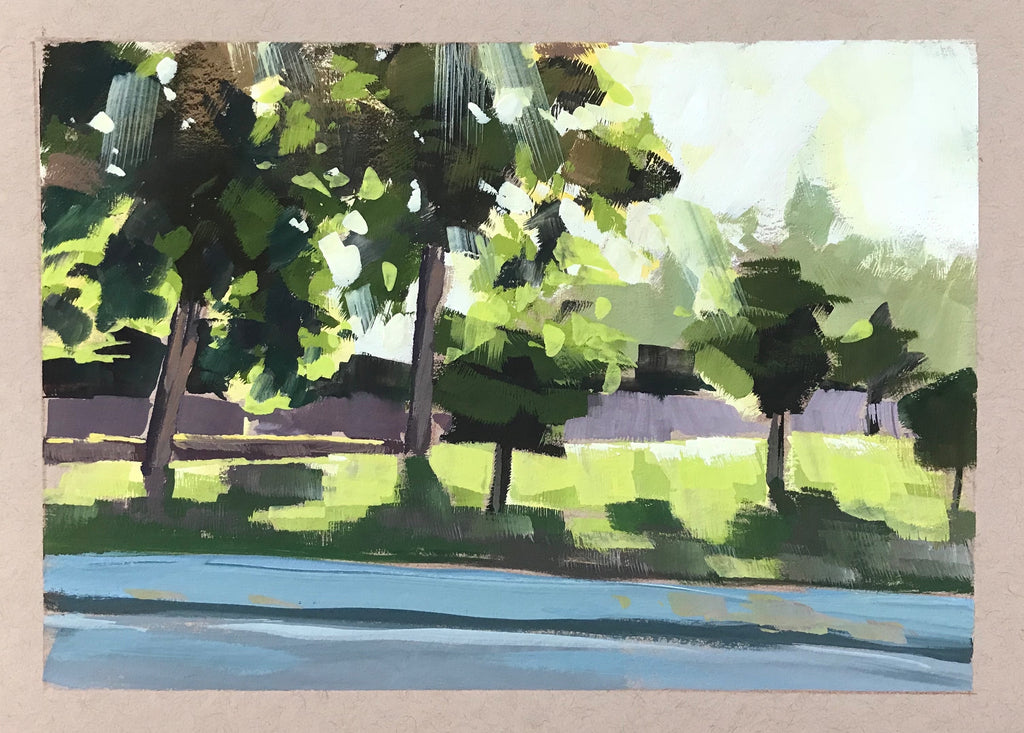 Light Through the Trees - Gouache