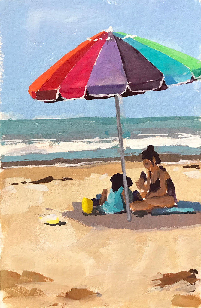 Beach Day - Gouache