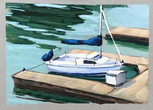 Plein Air Sailboat