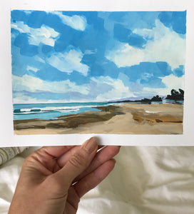 Carpinteria Beach - watercolor and gouache