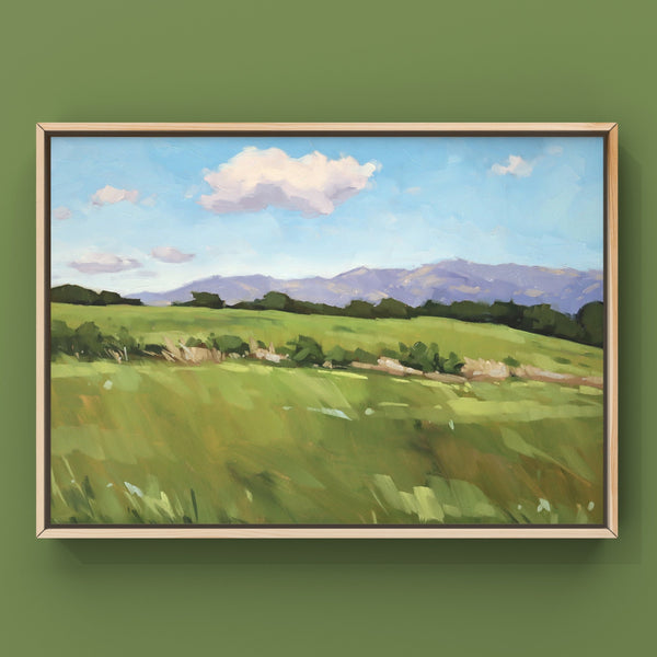 Fields and Foothills - 9x12