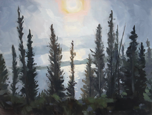 Foggy Sunrise over Lamar Valley - 9x12