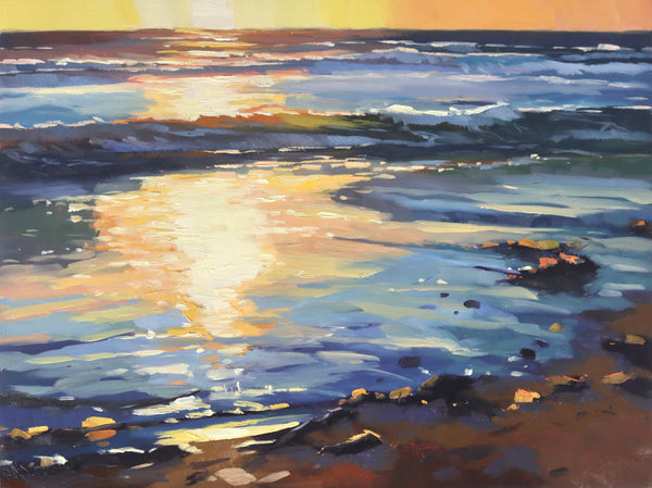 Sands Beach Sunset - 9x12
