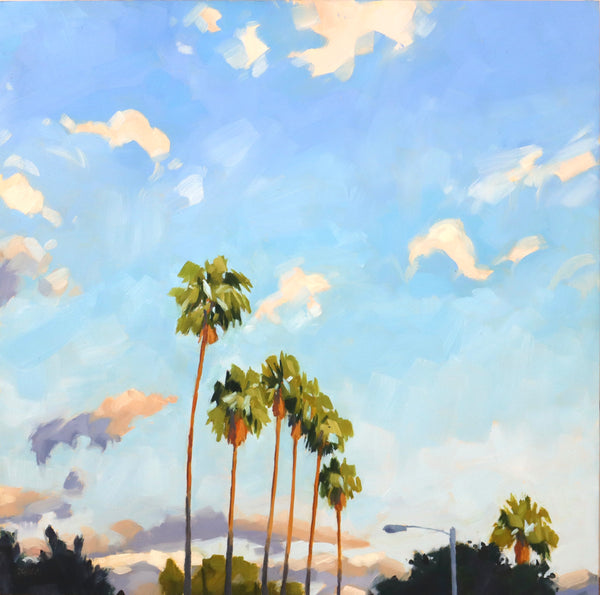 Palms at Sunset - 16x16
