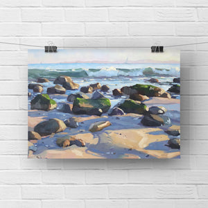 Hammond's Beach Rocks - Paper Print