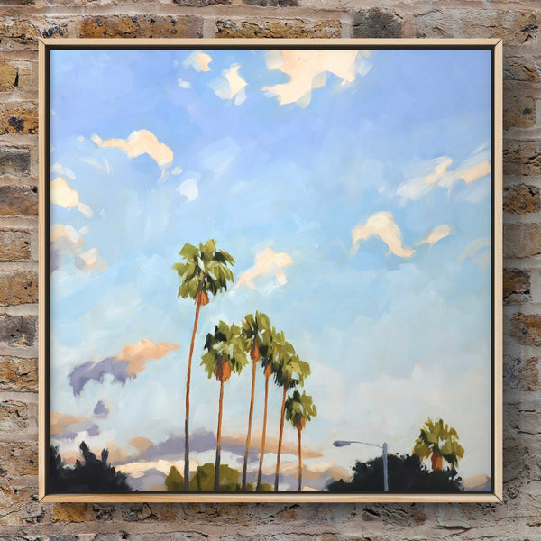 Palms at Sunset - 16x16