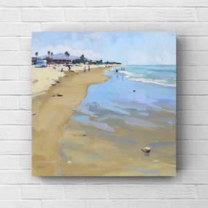 Carpinteria beach oil painting 