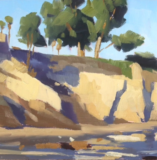 Afternoon at Shoreline, study - 4x8