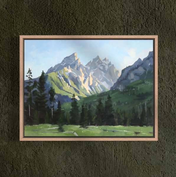 Grand Teton Golden Light - 12x16