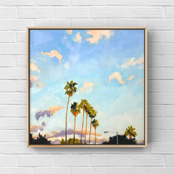 Palms at Sunset - 16x16