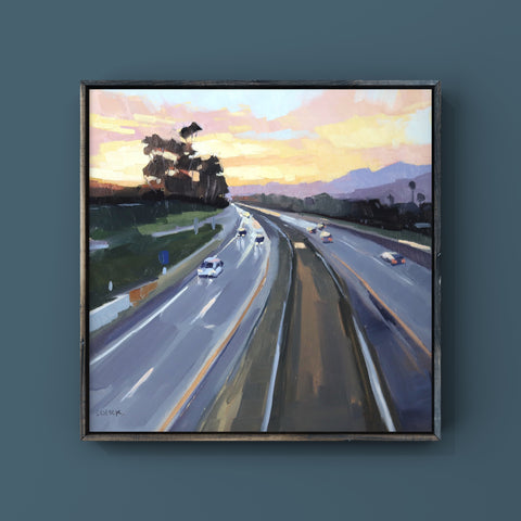 Sunset Over the 101 - 6x6