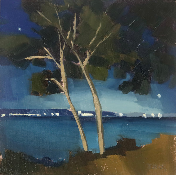 Mini Painting #19 Shoreline Nocturne