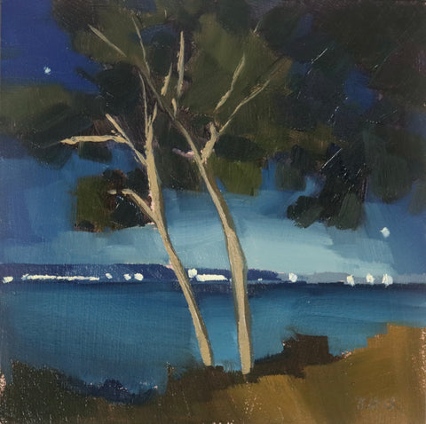 Mini Painting #19 Shoreline Nocturne