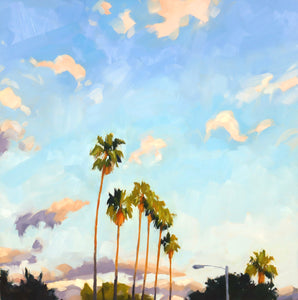 Palms at Sunset - 16x16