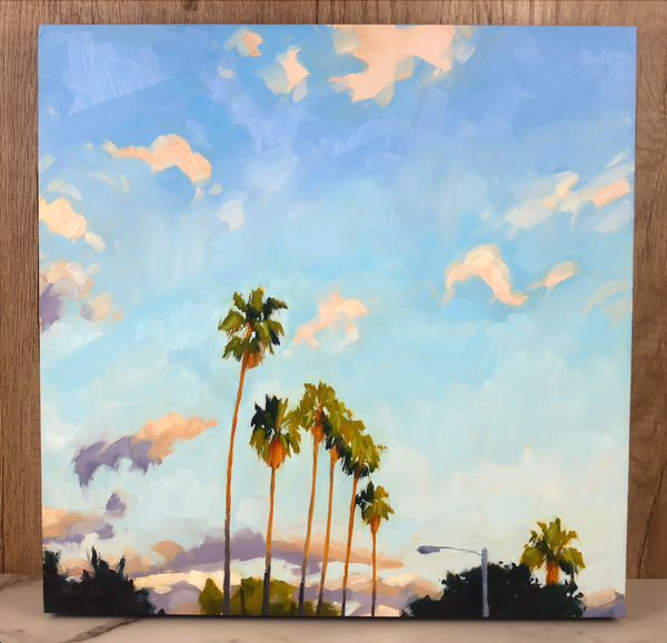 Palms at Sunset - 16x16