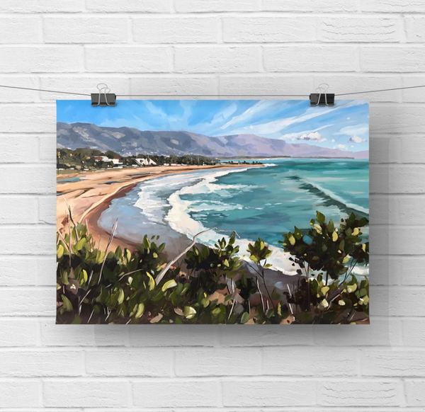 Santa Barbara Shoreline - Paper Print