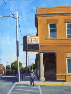 Small Town Bank - 6x8
