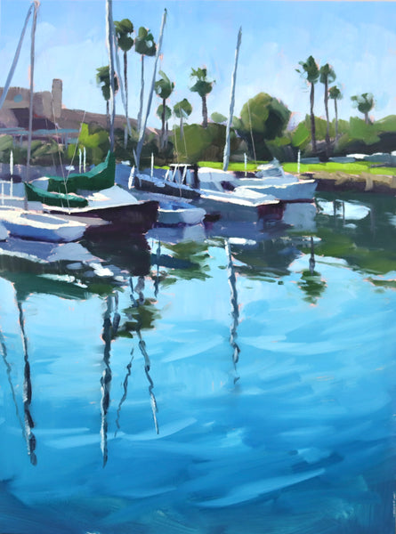 Santa Barbara Harbor - 6x8