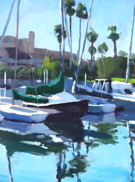 Santa Barbara Harbor - 6x8