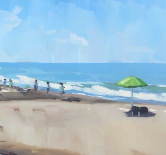 Hendry's Beach Green Umbrella - 6x12